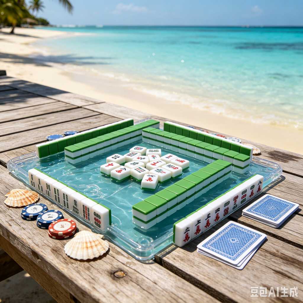 mahjong set with dice and chips